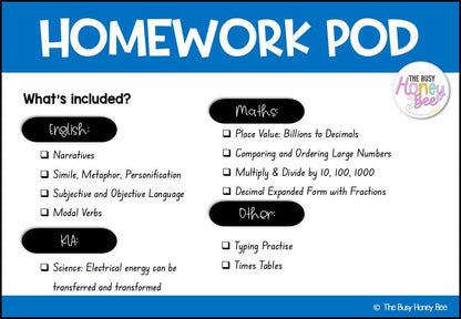Stage 3 Year B Homework/Learning Pod 21 - Homework | Casual Teaching