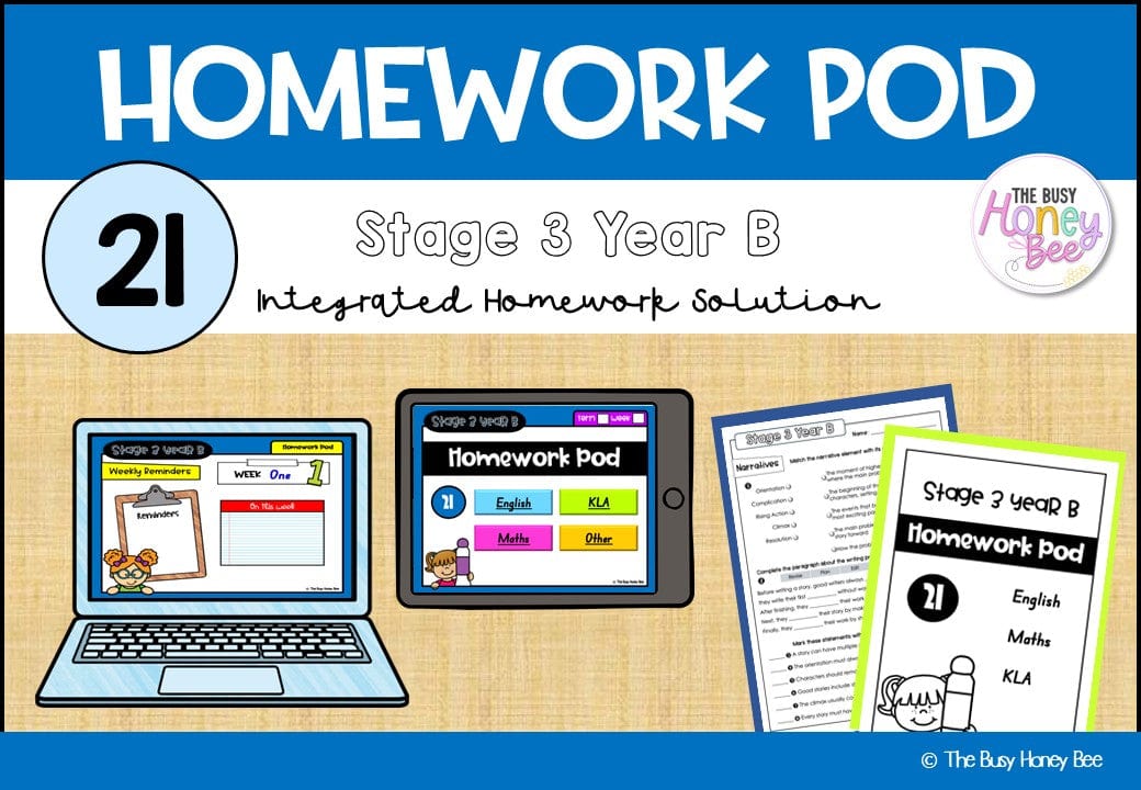 Stage 3 Year B Homework/Learning Pod 21 - Homework | Casual Teaching