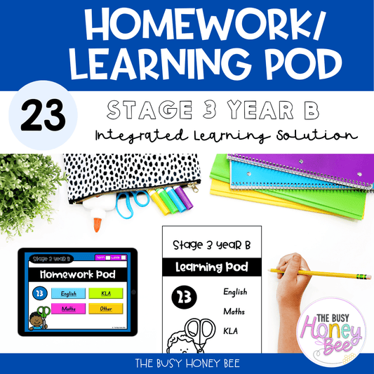Stage 3 Year B Homework/Learning Pod 23 - Homework | Casual Teaching