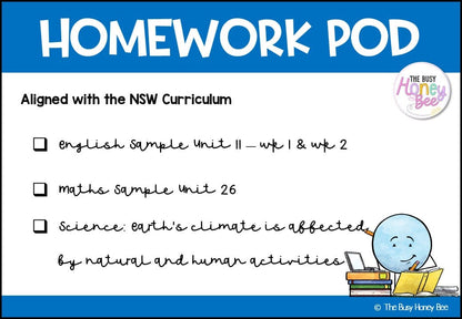 Stage 3 Year B Homework/Learning Pod 26 - Homework | Casual Teaching