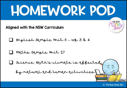 Stage 3 Year B Homework/Learning Pod 27 - Homework | Casual Teaching