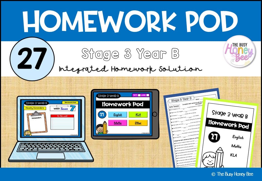 Stage 3 Year B Homework/Learning Pod 27 - Homework | Casual Teaching