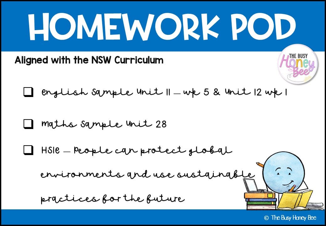 Stage 3 Year B Homework/Learning Pod 28 - Homework | Casual Teaching
