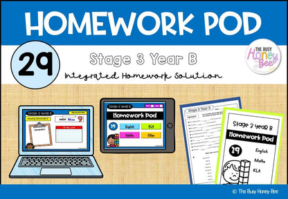Stage 3 Year B Homework/Learning Pod 29 - Homework | Casual Teaching