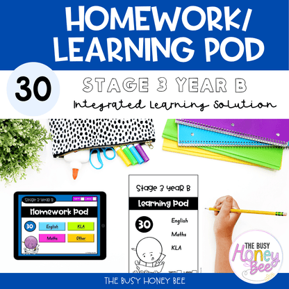 Stage 3 Year B Homework/Learning Pod 30 - Homework | Casual Teaching