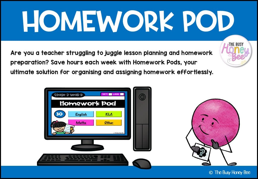 Stage 3 Year B Homework/Learning Pod 30 - Homework | Casual Teaching