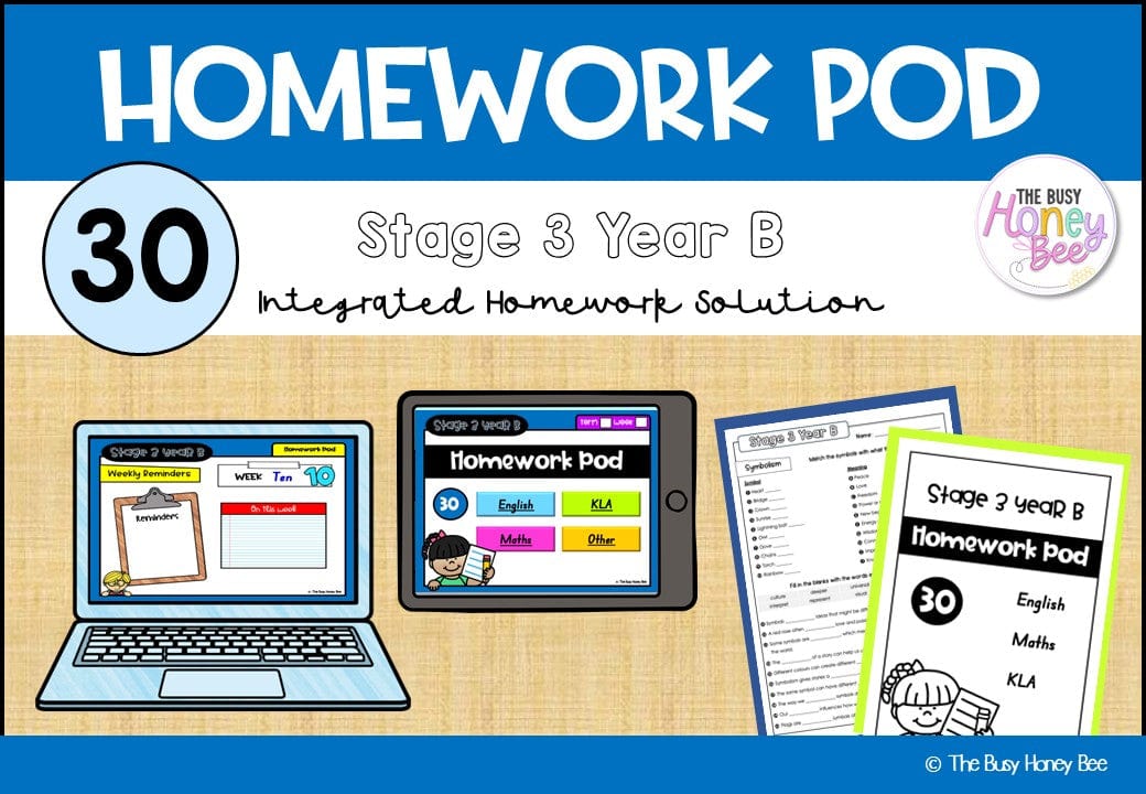 Stage 3 Year B Homework/Learning Pod 30 - Homework | Casual Teaching