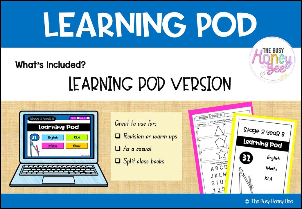 Stage 3 Year B Homework/Learning Pod 32 - Homework | Casual Teaching