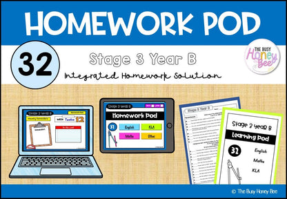 Stage 3 Year B Homework/Learning Pod 32 - Homework | Casual Teaching