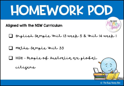 Stage 3 Year B Homework/Learning Pod 33 - Homework | Casual Teaching