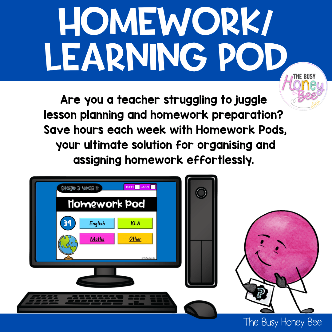 Stage 3 Year B Homework/Learning Pod 34 - Homework | Casual Teaching