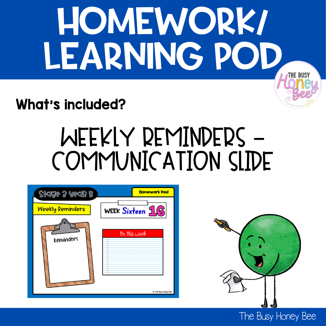 Stage 3 Year B Homework/Learning Pod 36 - Homework | Casual Teaching