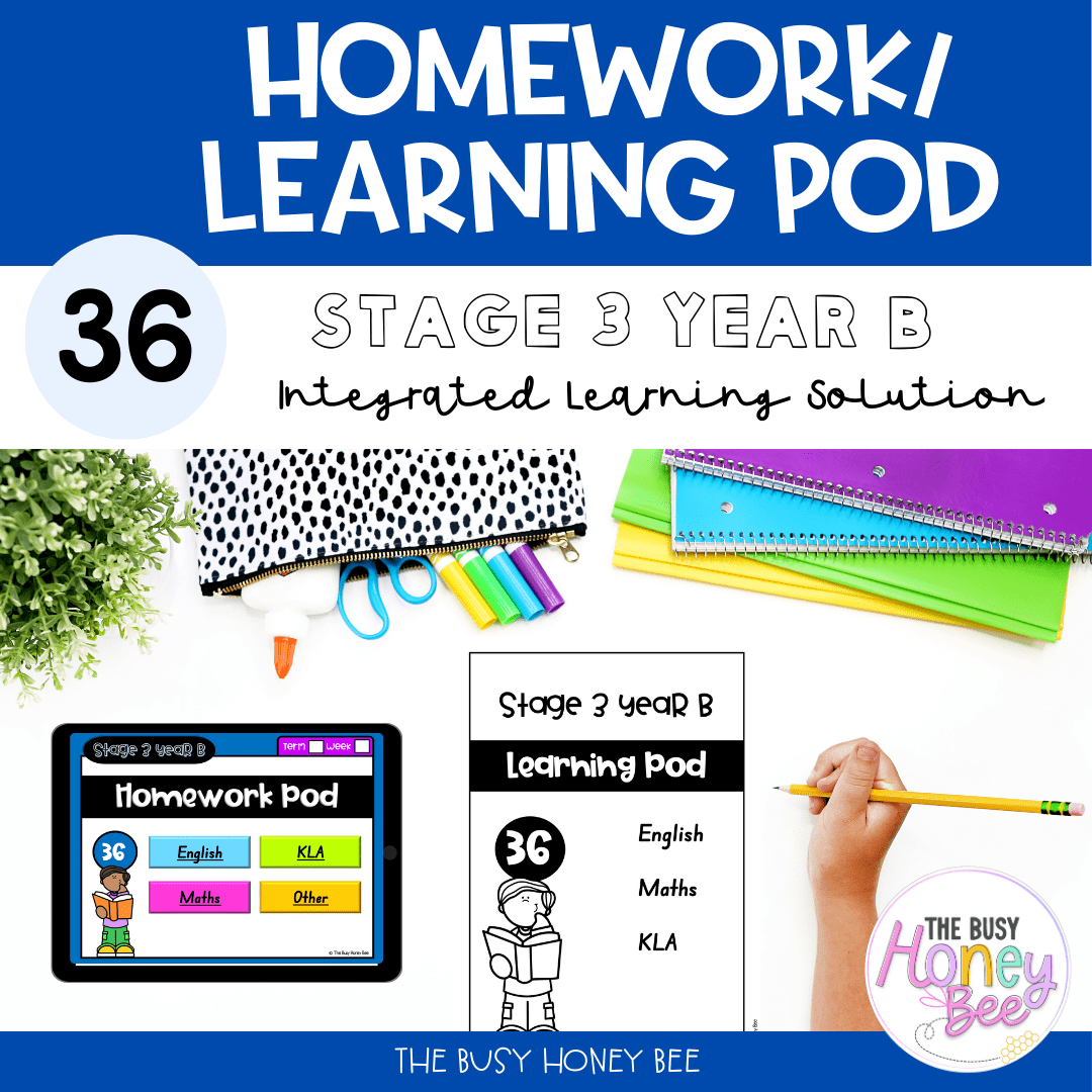 Stage 3 Year B Homework/Learning Pod 36 - Homework | Casual Teaching