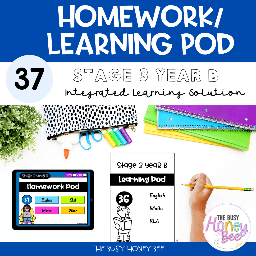 Stage 3 Year B Homework/Learning Pod 37 - Homework | Casual Teaching
