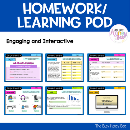 Stage 3 Year B Homework/Learning Pod 38 - Homework | Casual Teaching