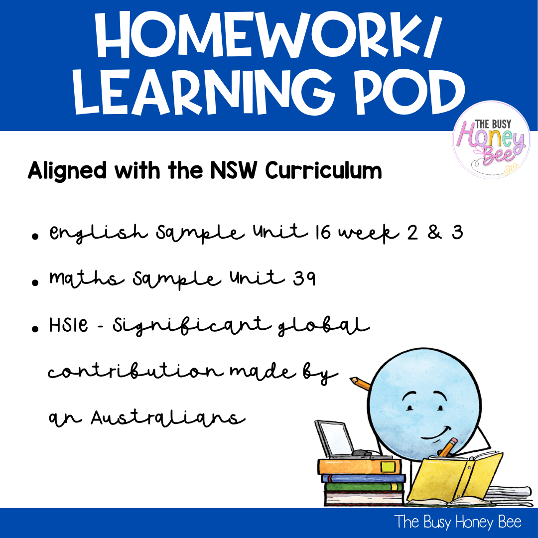 Stage 3 Year B Homework/Learning Pod 39 - Homework | Casual Teaching
