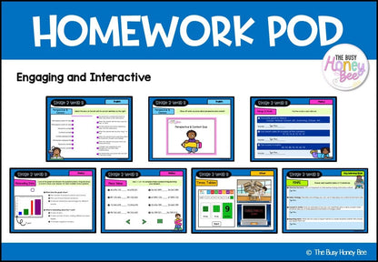 Stage 3 Year B Homework/Learning Pods Term 1 Mega Bundle - PowerPoint