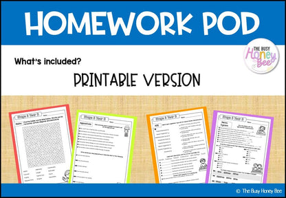 Stage 3 Year B Homework/Learning Pods Term 1 Mega Bundle - PowerPoint