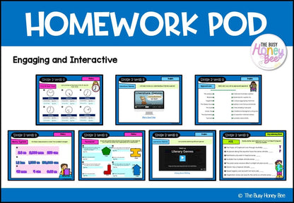 Stage 3 Year B Homework/Learning Pods Term 1 Mega Bundle - PowerPoint