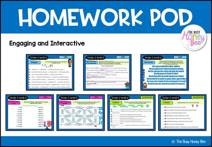 Stage 3 Year B Homework/Learning Pods Term 1 Mega Bundle - PowerPoint