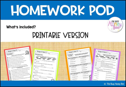 Stage 3 Year B Homework/Learning Pods Term 1 Mega Bundle - PowerPoint