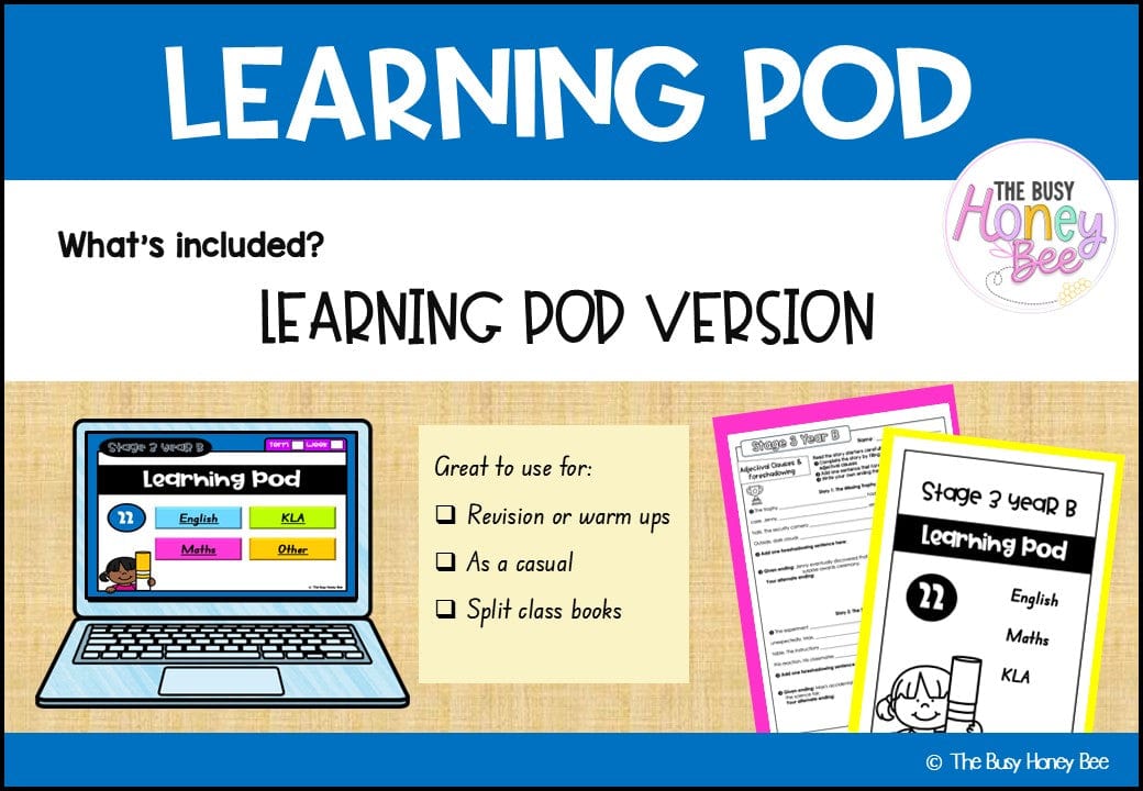 Stage 3 Year B Homework/Learning Pods Term 1 Mega Bundle - PowerPoint