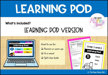 Stage 3 Year B Homework/Learning Pods Term 1 Mega Bundle - PowerPoint
