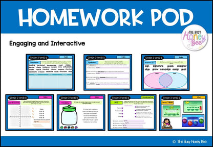 Stage 3 Year B Homework/Learning Pods Term 2 Mega Bundle - Homework | Casual Teaching