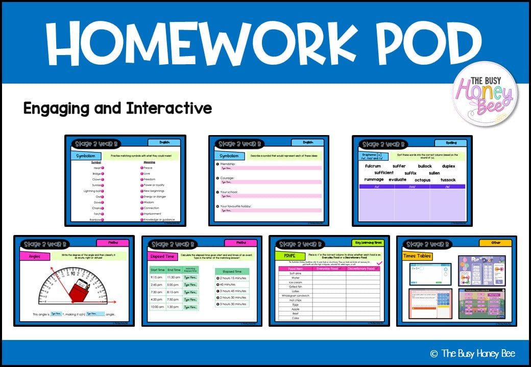 Stage 3 Year B Homework/Learning Pods Ultimate Mega Bundle - Homework | Casual Teaching