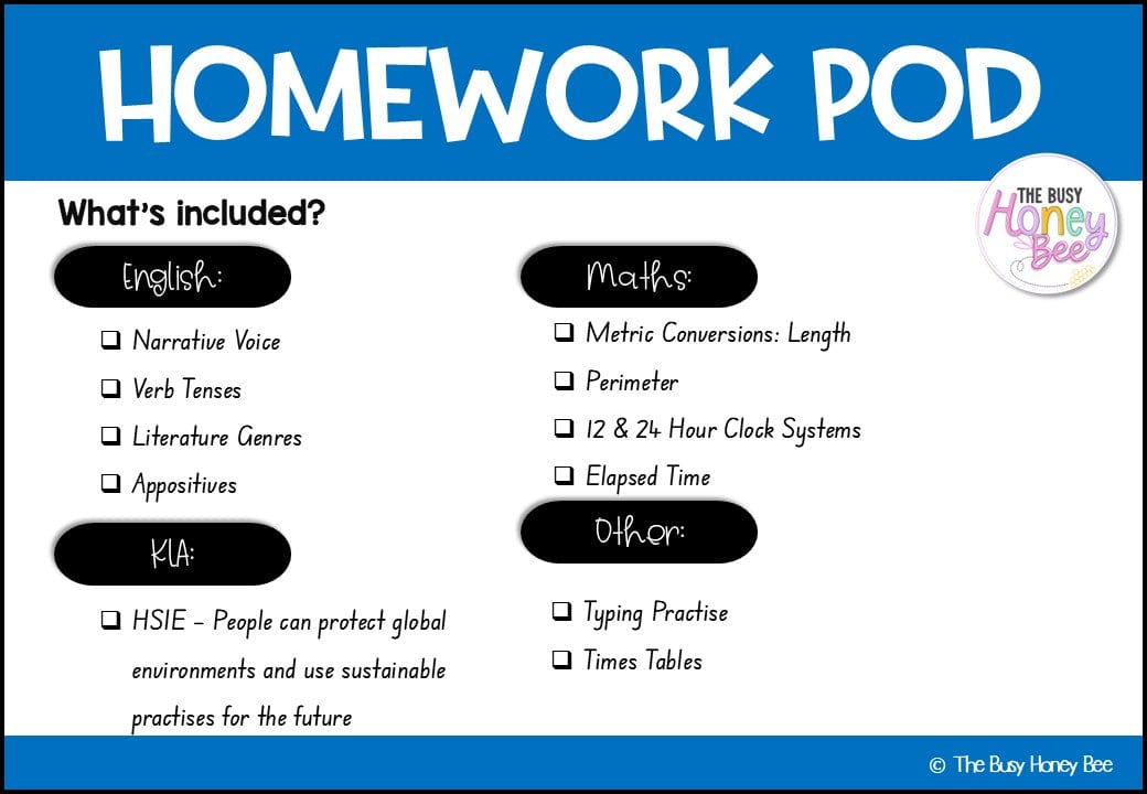 Stage 3 Year B Homework/Learning Pods Ultimate Mega Bundle - Homework | Casual Teaching