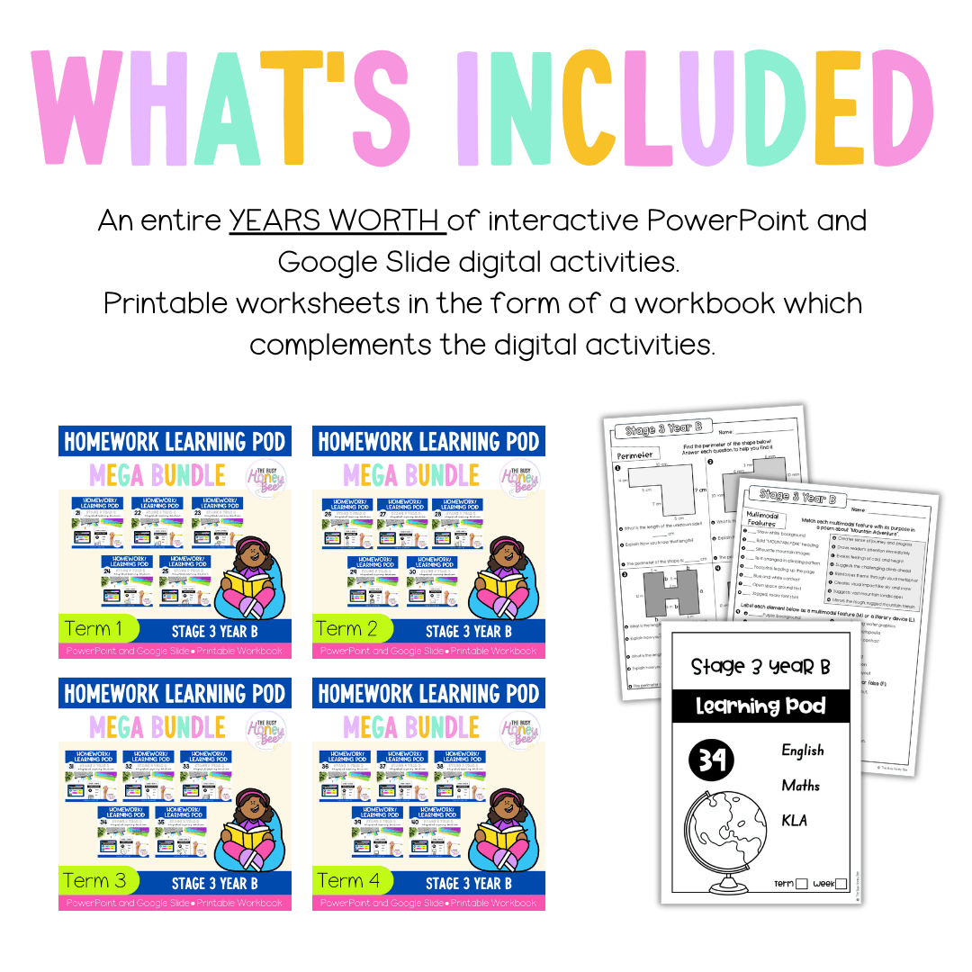 Stage 3 Year B Homework/Learning Pods Ultimate Mega Bundle - Homework | Casual Teaching