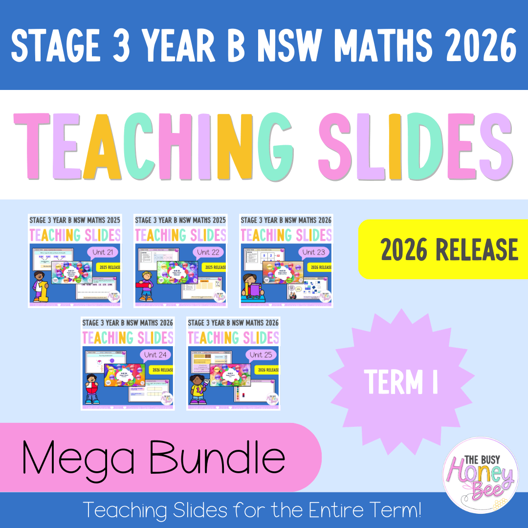 Stage 3 Year B NSW Maths 2026 Term 1 Mega Bundle - Teaching Slides