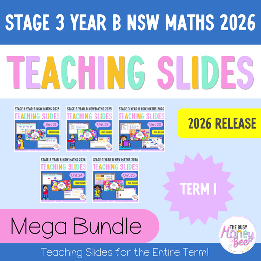 Stage 3 Year B NSW Maths 2026 Term 1 Mega Bundle - Teaching Slides