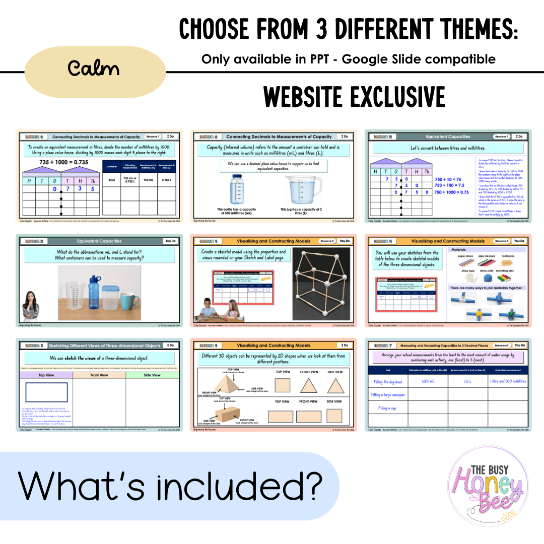 Stage 3 Year B NSW Maths Unit 29 3D Objects and Volume Teaching Slides 2026 - Teaching Slides