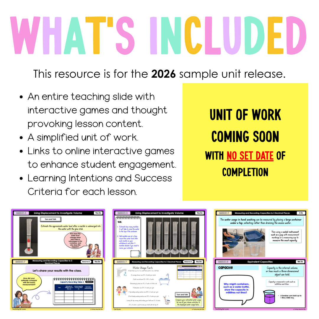 Stage 3 Year B NSW Maths Unit 29 3D Objects and Volume Teaching Slides 2026 - Teaching Slides