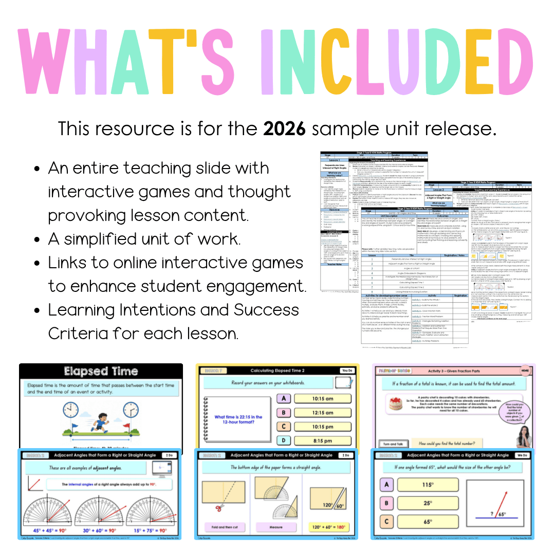 Stage 3 Year B NSW Maths Unit 30 Angles and Time Teaching Slides 2026 - Teaching Slides