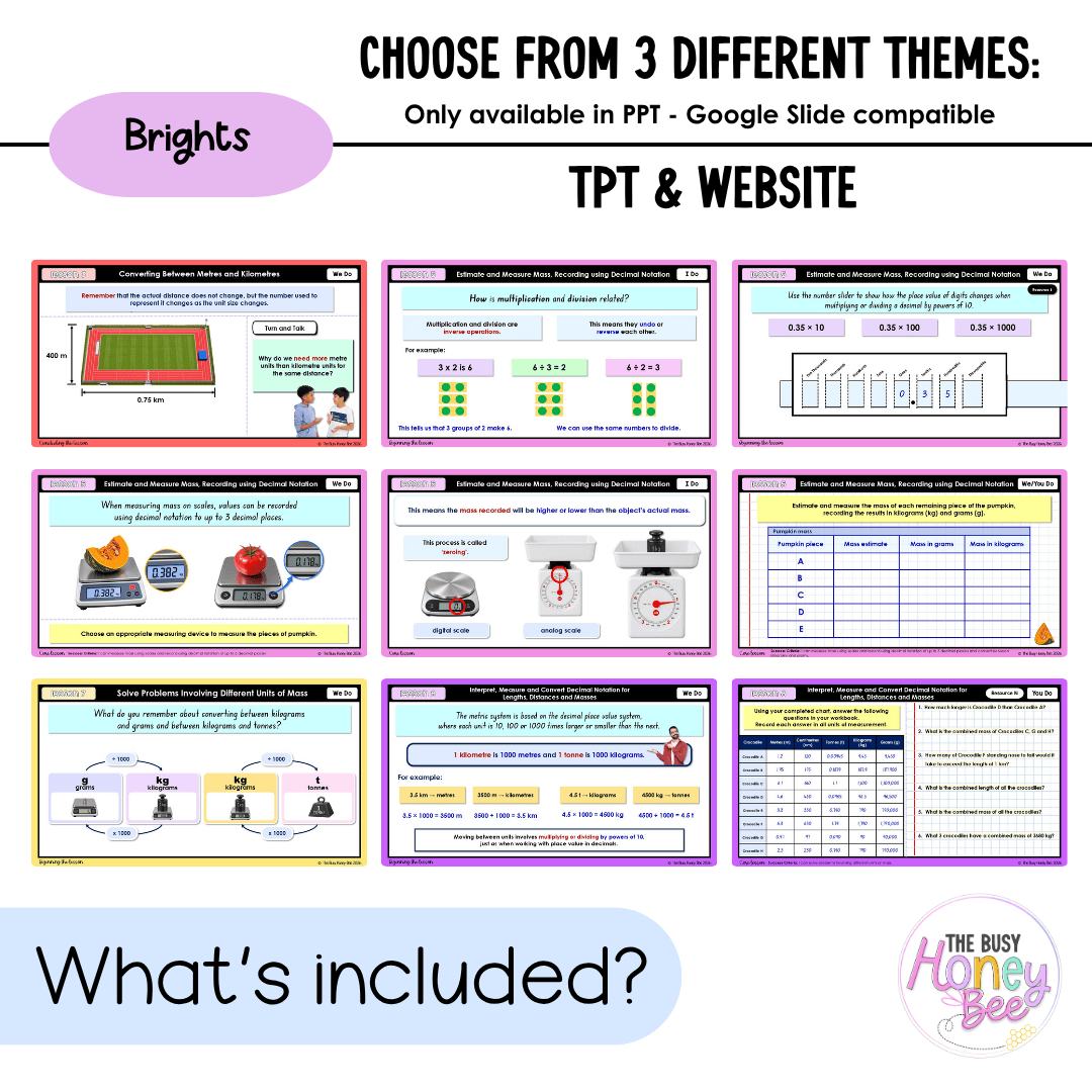Stage 3 Year B NSW Maths Unit 34 Mass and Length Teaching Slides 2026 - Teaching Slides