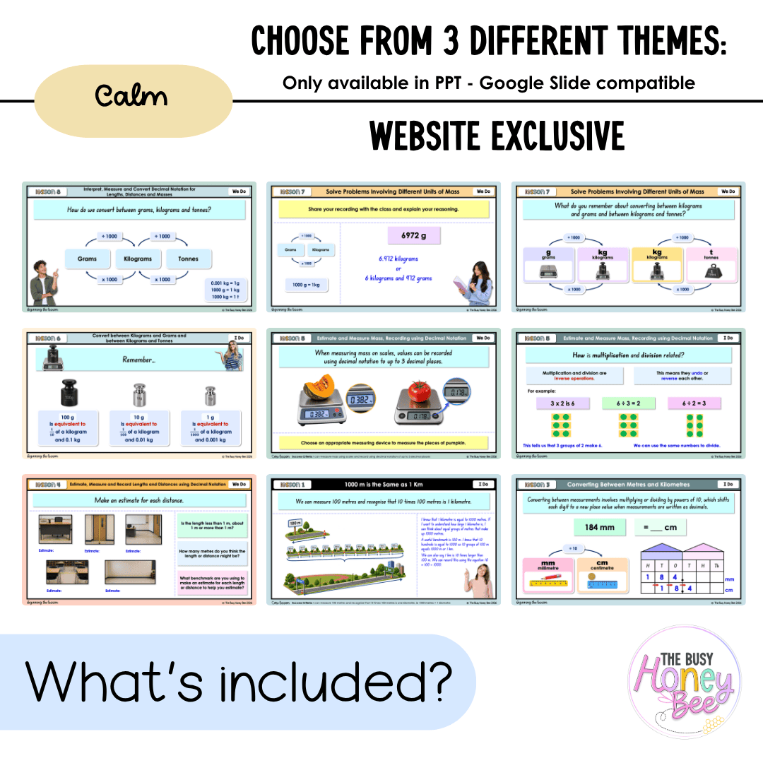 Stage 3 Year B NSW Maths Unit 34 Mass and Length Teaching Slides 2026 - Teaching Slides