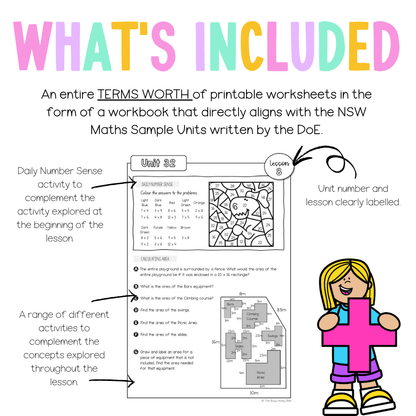 Stage 3 Year B NSW Maths Workbook Term 3 - Workbook | Worksheets