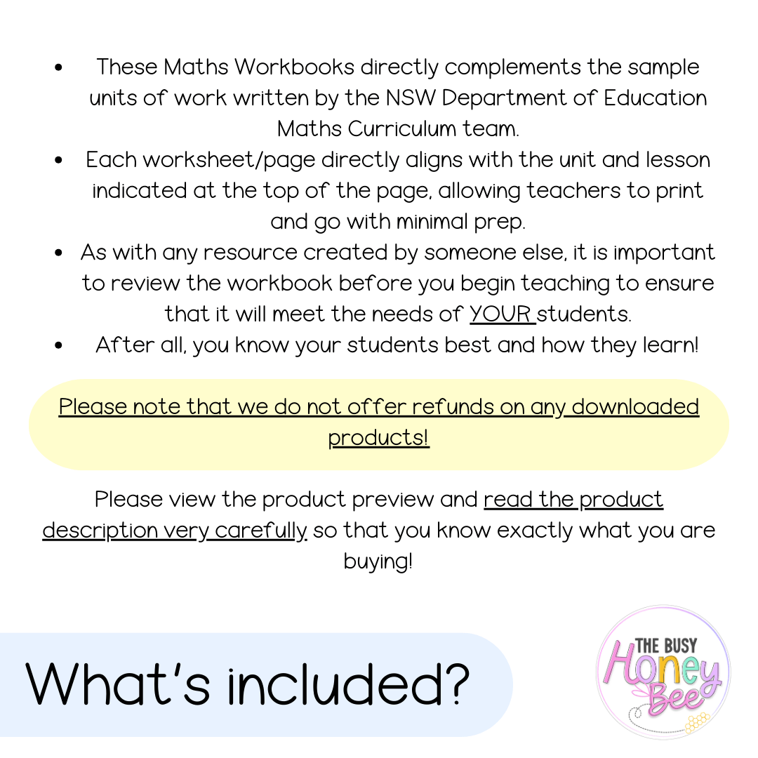 Stage 3 Year B NSW Maths Workbook ULTIMATE Mega Bundle - Workbook | Worksheets