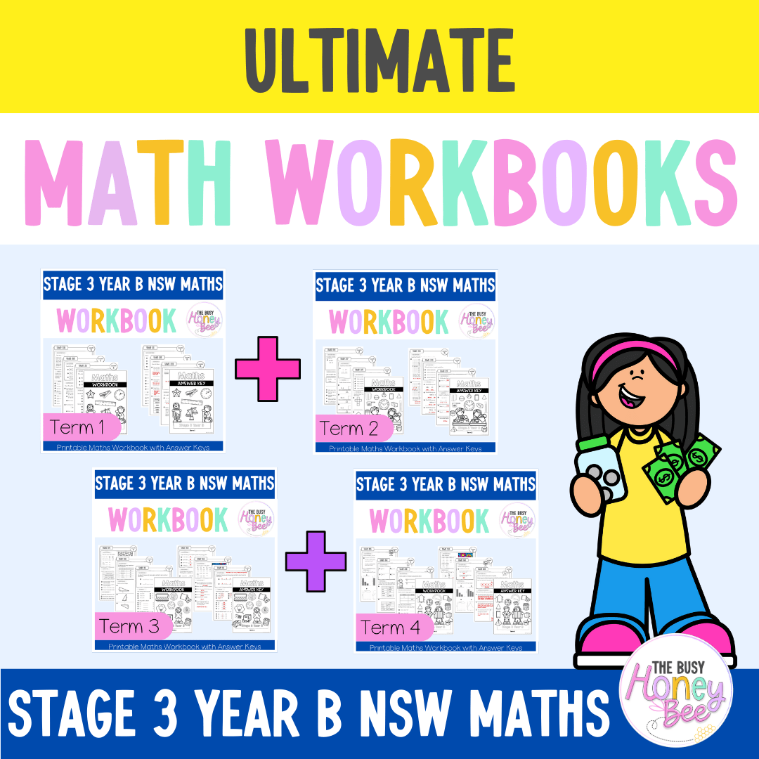 Stage 3 Year B NSW Maths Workbook ULTIMATE Mega Bundle - Workbook | Worksheets