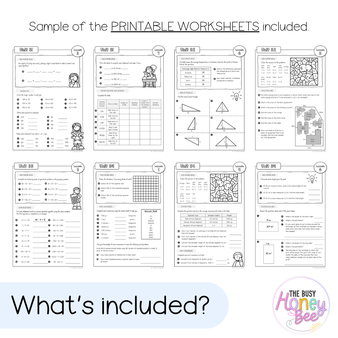 Stage 3 Year B NSW Maths Workbook ULTIMATE Mega Bundle - Workbook | Worksheets