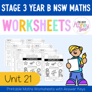 Stage 3 Year B NSW Maths Worksheets Unit 21 - Workbook | Worksheets