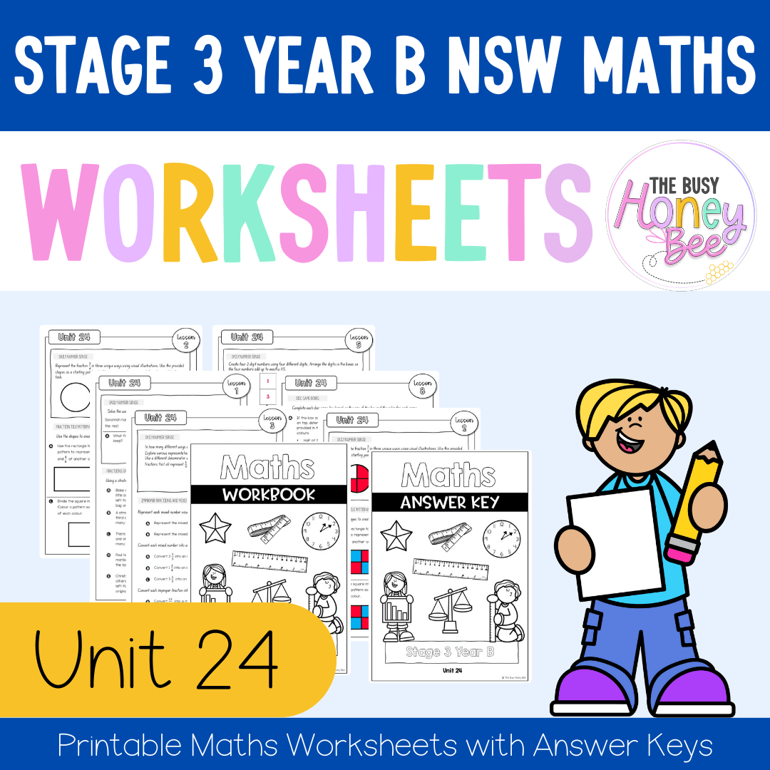 Stage 3 Year B NSW Maths Worksheets Unit 24 - Workbook | Worksheets