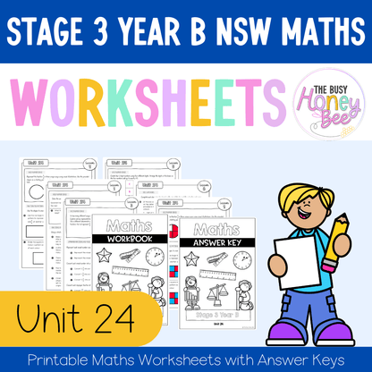 Stage 3 Year B NSW Maths Worksheets Unit 24 - Workbook | Worksheets