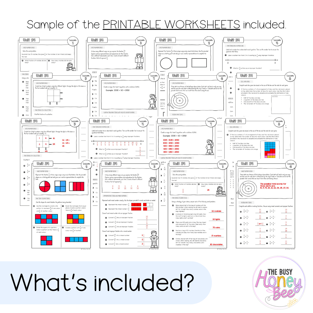 Stage 3 Year B NSW Maths Worksheets Unit 24 - Workbook | Worksheets