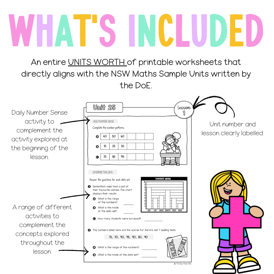 Stage 3 Year B NSW Maths Worksheets Unit 25 - Workbook | Worksheets