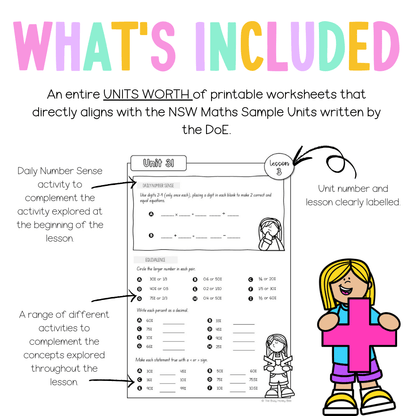 Stage 3 Year B NSW Maths Worksheets Unit 31 - Workbook | Worksheets