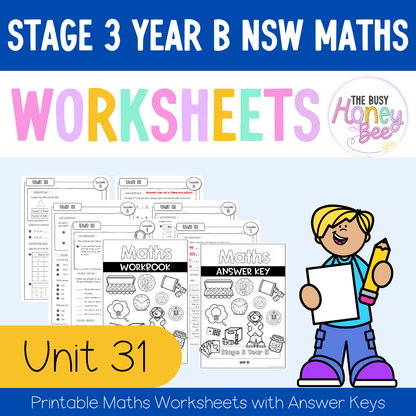 Stage 3 Year B NSW Maths Worksheets Unit 31 - Workbook | Worksheets