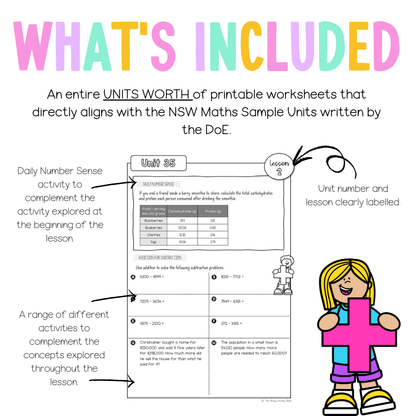 Stage 3 Year B NSW Maths Worksheets Unit 35 - Workbook | Worksheets